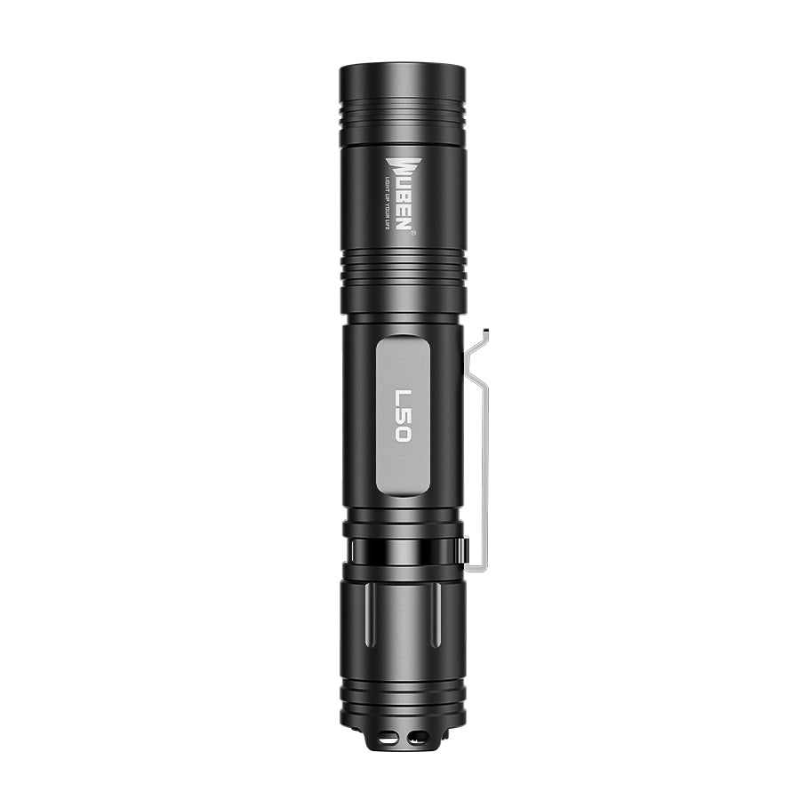 WUBEN L50 Rechargeable Flashlight, 1200 High Lumens Tactical Super Bright  LED Flashlight, 5 Modes & IP68 Waterproof Pocket EDC Flash Light for