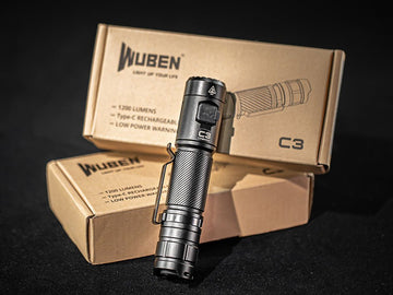 WUBEN C3 Flashlight Rechargeable LED USB 1200 Lumens LED IP68 Camping