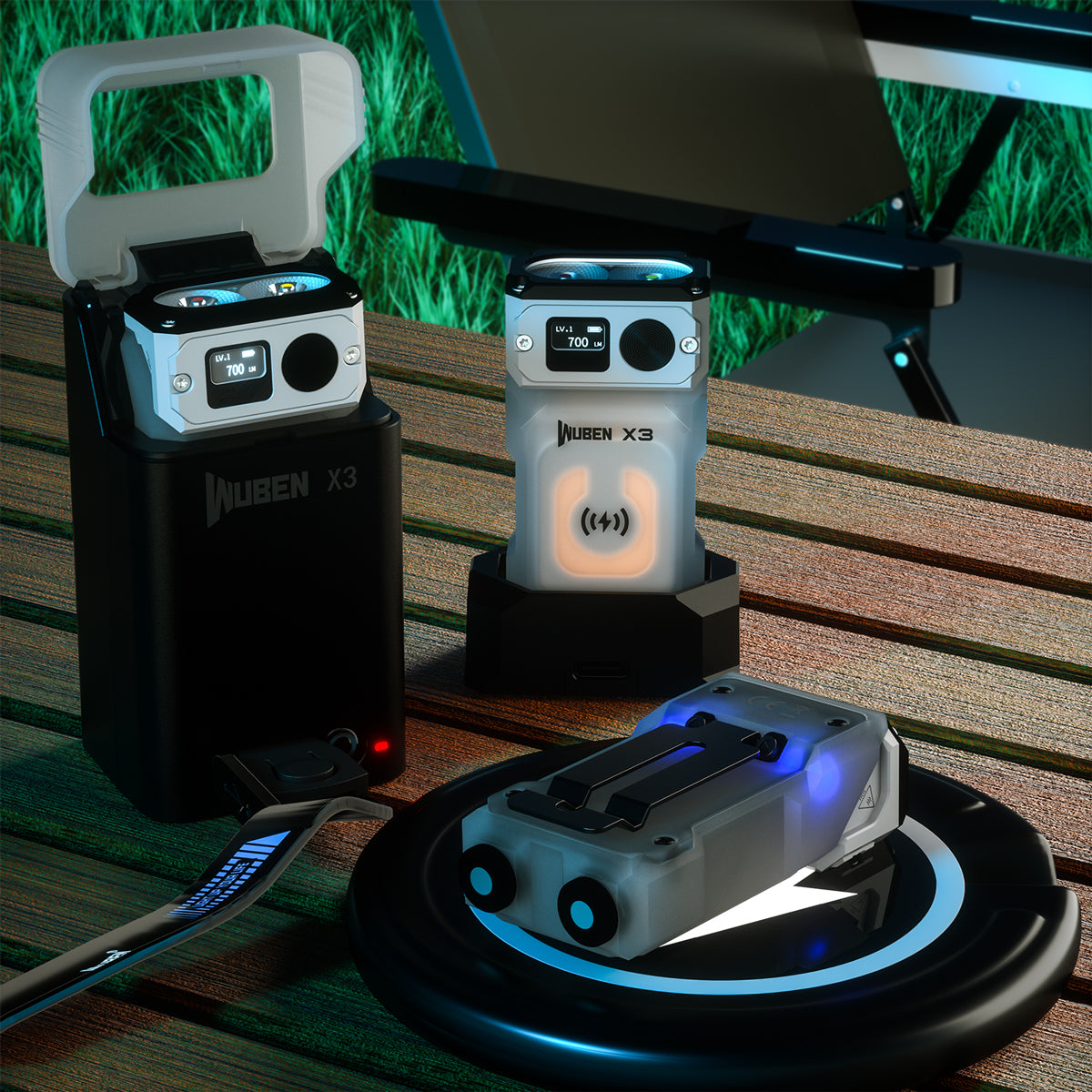 Wuben Lightok X3 Owl EDC 700 Lumen Rechargeable Flashlight w/ Charging