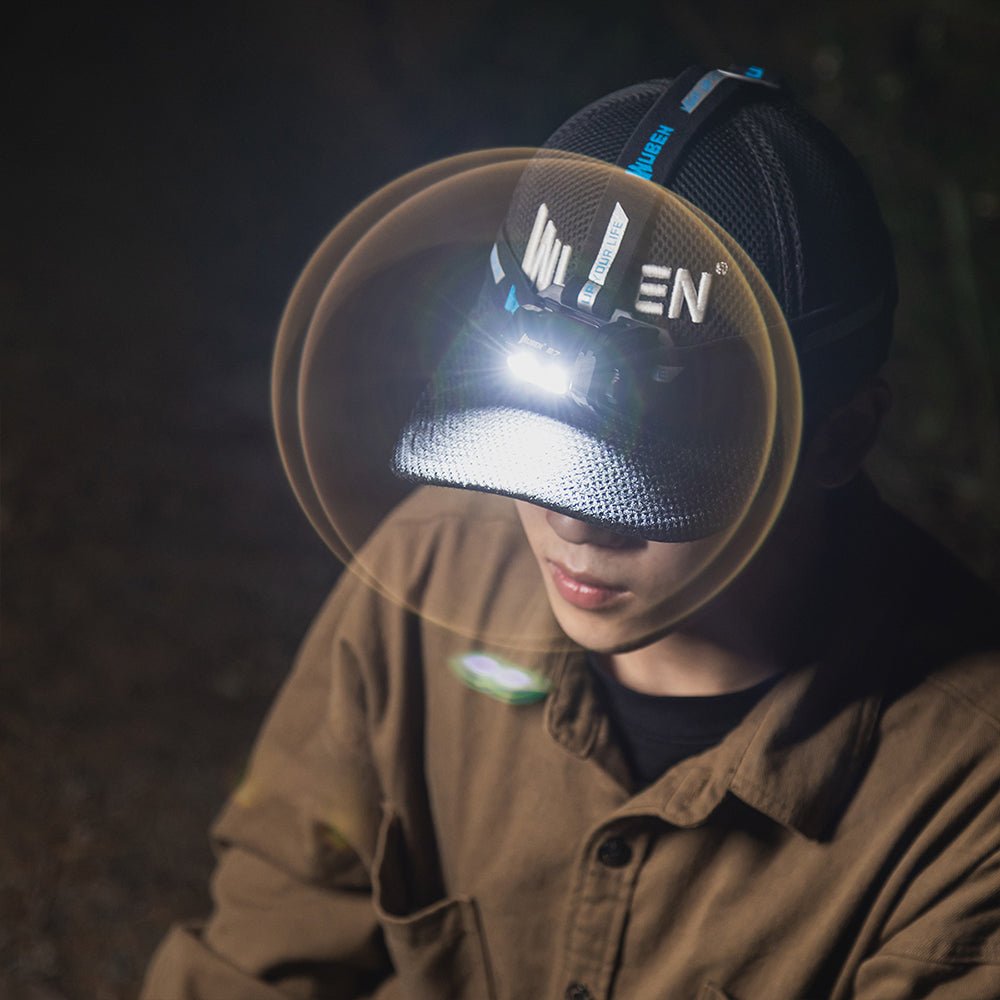 WUBEN E7 verstellbare Scheinwerferhalterung, schwarzes Scheinwerferband,  LED-Scheinwerferband, geeignet für Outdoor-Aktivitäten, Camping, Wandern,  Angeln, Spazierengehen und andere Outdoor-Werkzeuge : : Beleuchtung
